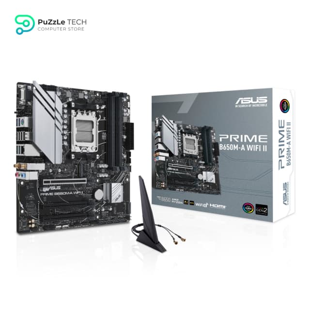 ASUS Mainboard Prime B650M-A WiFi II - Micro-ATX - Socket AM5 - AMD B650