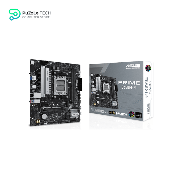 ASUS PRIME B650M-R AMD DDR5, AMD B650, AM5, Micro ATX, 2 DDR5, HDMI, 2.5G LAN, PCIe4, 2x M.2