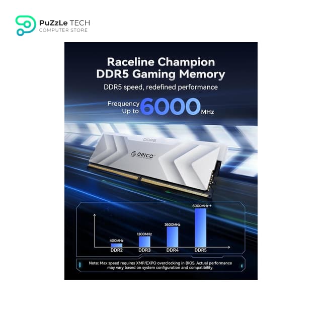 ORICO Raceline Champion 32GB DDR5 (2x16GB) 6000MHz CL30 Desktop RAM Memory