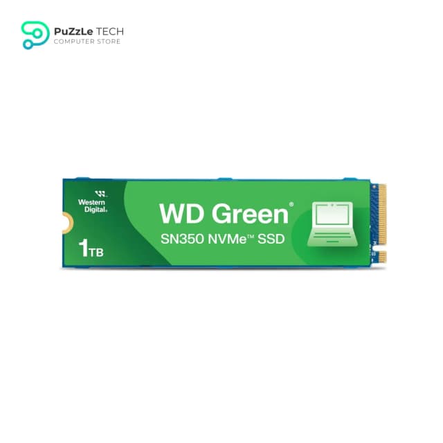 Western Digital 1TB WD Green SN350 NVMe Internal SSD Solid State Drive - Gen3 PCIe - QLC - M.2 2280 - Up to 3200 MB/s - WDS100T3G0C