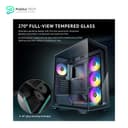 Antec C3 ARGB, 3 x 120mm & 1 x 120mm ARGB PWM Fans Included, Up to 8 Fans Simultaneously, Type-C, Seamless Tempered Glass Front & Side Panels, 360mm Radiator Support, Mid-Tower ATX PC Case 7