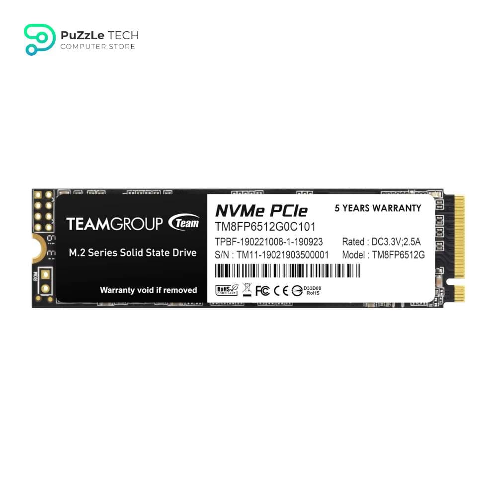 TEAMGROUP MP33 512GB SLC Cache 3DNAND TLC NVMe PCIe Gen3x4 M.2 2280 Internal SSD