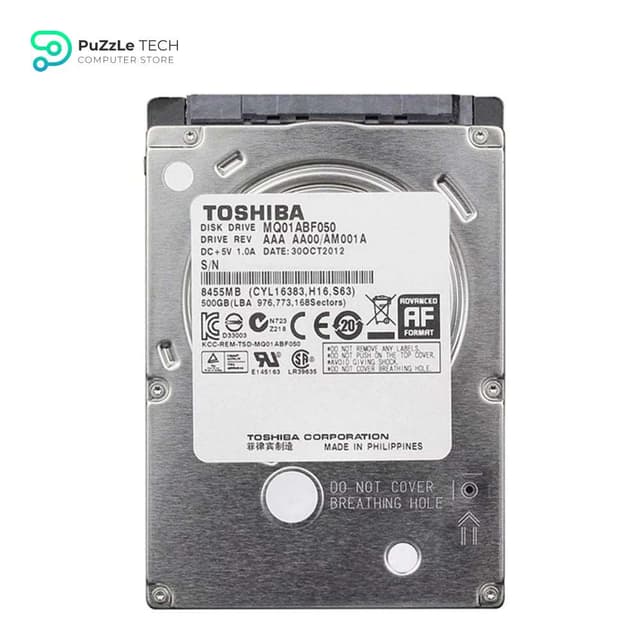 Toshiba 500GB 2.5 inch Internal Laptop Hard Drive SATA 7200 RPM